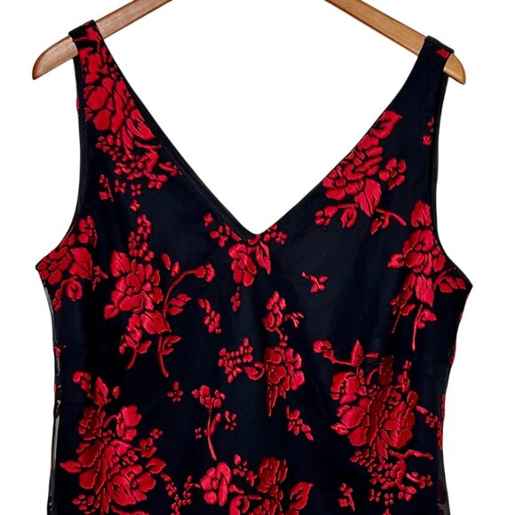 Vintage Y2K Fairy Grunge Sheer Overlay Whimsigoth Witchy Top Black Red Size 14W - Picture 3 of 11